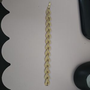 Chunky Gold-Tone Braided Link Bracelet - Women's Fashion Jewelry